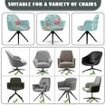 thumbnail image 6 of Xoenoiee Turtle Hibiscus Print Velvet Curved Back Dining Room Chair Covers with Arms Stretch Swivel Bar Stool Chair Slipcover, Removable Vanity Kitchen Office Desk Armchair Protector Covers, 6 of 7