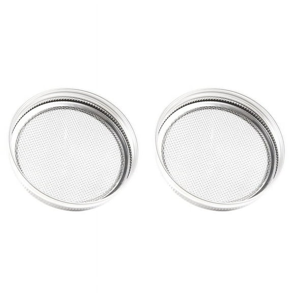 Set of 2 Stainless Steel Sprouting Jar Lid Kit for Superb Ventilation Fit Wide Mouth Jars Canning Making Organic Sprout Seeds in Your House/Kitchen