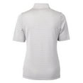 thumbnail image 3 of Women's-Cutter & Buck  Gray Charlotte FC Virtue Eco Pique Stripe Recycled Quarter-Zip Top, 3 of 3