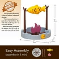 thumbnail image 2 of Interactive Cat TreatDispensing Cat Toy &#&# H Dispensing Small Grilled Fish Toy Grey Yellow, 2 of 8