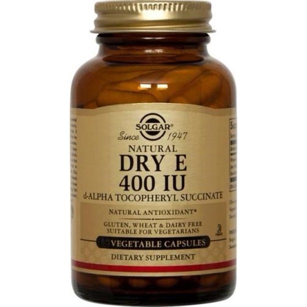 Solgar Dry Vitamin E 400 IU Vegetable Capsules, 100 Ct