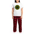 thumbnail image 4 of CafePress - CELTIC SHAMROCK 3 INCH BUTT Women's Light Pajamas - Women's Short Sleeve Print T-Shirt and Pants Light Cotton Pajama Set, 4 of 7