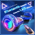 thumbnail image 4 of Bluetooth Hoverboard, 6.5" 300W Powerful Motor Hover Board with LED Lights, 6-10MPH Max Speed Self Balancing Electric Scooter, 4 of 7