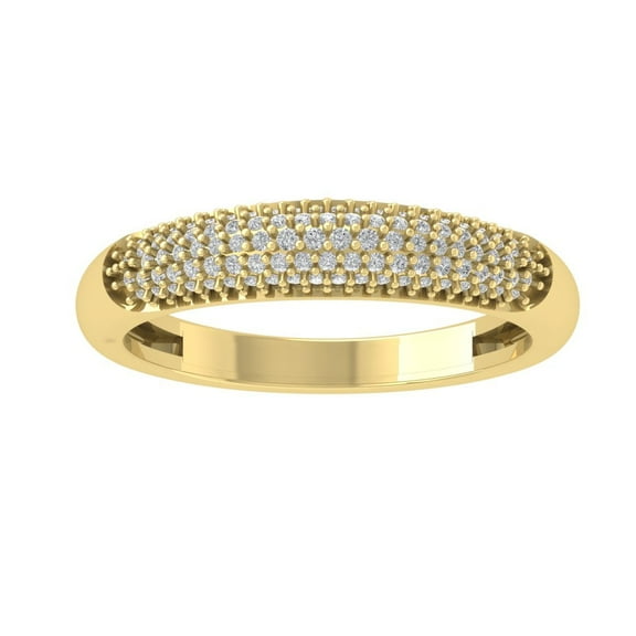 Araiya Fine Jewelry 10K Yellow Gold Round-shape Lab Grown Diamond Wedding Band Ring ( 1/3 cttw, D-F Color, VS Clarity) Size 10