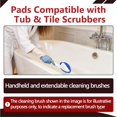 thumbnail image 4 of 10Pcs Shower Scrubber Refill Pads Compatible with Tub & Tile Scrubber, Durable Blue Non-Scratch Replacement Pads for Bathroom & Toilet Wall Floor Cleaning, 4 of 12