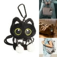 thumbnail image 2 of Elegant Charm Black Cats Stuffed Keychain Great for Adding a Touch of Cuteness to Any Bag Decoration Daily Use, 2 of 5