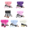 thumbnail image 1 of Women Girls 12Pcs Make Up Brush Set Fan Foundation Makeup Brush Kit Portable Cosmetics Tool, 1 of 6