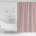 thumbnail image 3 of Red Striped Shower Curtain Set - Long Washable Bathtub Curtain with 12 Hooks, Red White Stripes Farmhouse Waterproof Fabric Stall Shower Curtains for Bathroom/Bathtub Décor, 3 of 4