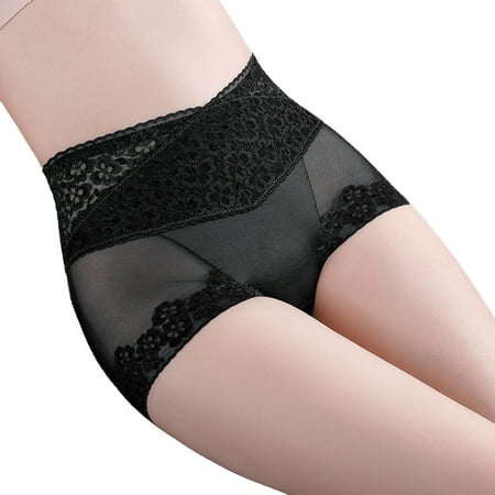 

Female Lace Panties Black Basic Briefs 1-Pack