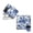 Blue and White Floral Print, variant on PJHEQOXE Sewing Machine Dust Covers & Mat with Pockets for Sewing Accessories Dust Proof Sewing Machine Cover Tailor's Cat Pattern