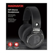 (4 pack) Magnavox HiFi Stereo Over-Ear Wired Headphones SHP9500M (Black) 1.5m Cable