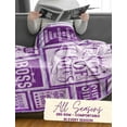 thumbnail image 2 of Boss Lady Gifts from Employees, Bed Flannel Plush Throw Blankets (50"x 65") Office Gift Idea for Women on Boss Day, Christmas, Birthday, Appreciation, Retirement, Queen of Chaos-Purple, 2 of 5