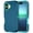 Turquoise, variant on Petocase For iPhone 16e 5G Case,3-Layer Shockproof Military-Grade Protection Rugged Heavy Duty Durable Phone Cover Case for iPhone 16e 6.1 inch 2025,Teal/White