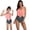 Orange, variant on LYMAYTER Mother and Daughter Swimsuits Mommy and Me Family Matching Swimwear Ruffle Bikini Set Women High Waist Bathing Suit