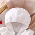 thumbnail image 5 of RUINIXCW Newborn Baby Girl Boy Christmas Snowmen Costume Infant Halloween Cosplay Outfit Fall Winter Warm Fleece Sleeveless Hooded Romper Stocking Set, 5 of 9