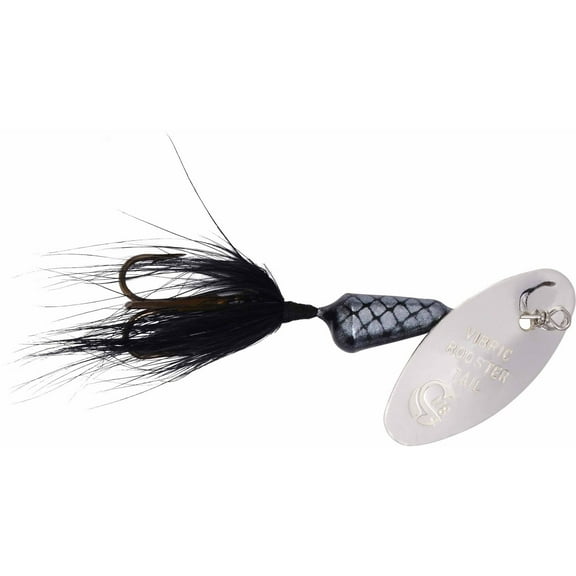 Yakima Bait Worden's Vibric Rooster Tail Lure, Black, 1/2 oz.
