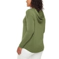 thumbnail image 2 of S.C. & CO. Women's Sweater Sz M Ladies' Long Sleeve Hoodie Green, 2 of 4