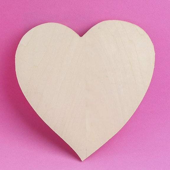 24 Unfinished Wood Heart Cutouts, 4.5 inches, for DIY Crafts and Decorations