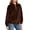 Coffee Sweatshirt, variant on Women Velvet Sweatshirt Long Sleeve Pullover Half Zip Collared Rib Cuff For Casual Gathering Green XL