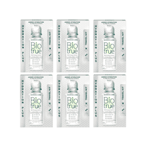 6 Pack - Biotrue Contact Lens Solution, Multi-Purpose Solution for Soft Contact Lenses, Lens Case Included, 2 FL OZ Travel Size