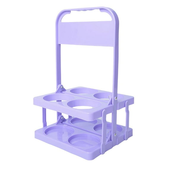 Portable Folding Plastic Beer And Drinks Rack for Cars, Bars, Picnics and More with 4 Holes to Carry Bottles