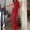 Red, variant on Women's One Shoulder Dress, Elegant Evening Dress with Adjustable Sash and Backless Slit Design, Casual Long Party Dress for Women