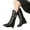 Black, variant on POROPL Boots for Women Mid Calf Fashion Warmtassel Shoes,Boots for Women Size 4.5
