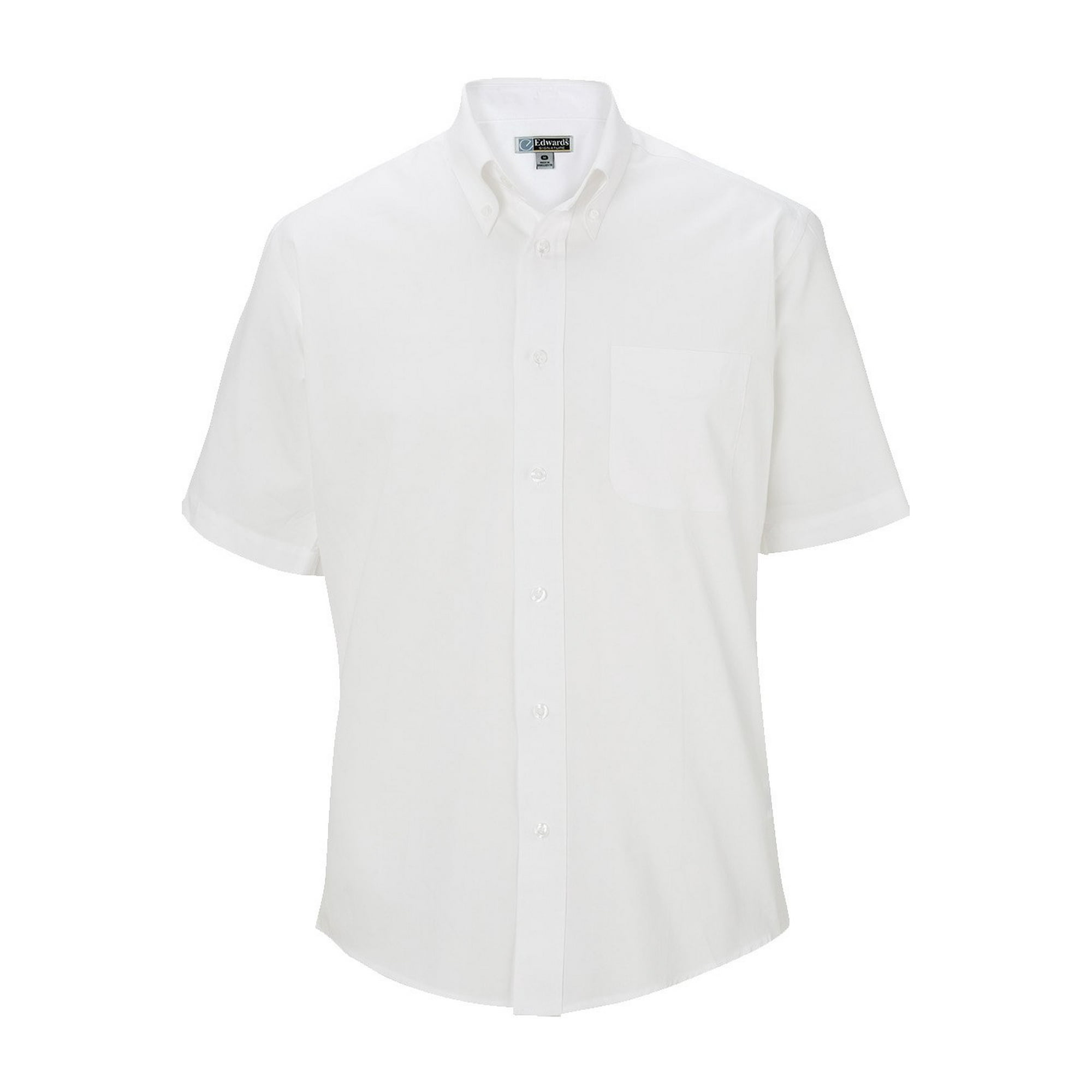 Men's Pinpoint Oxford Short-Sleeve Shirt with Button-Down Collar, Edwards  Garment