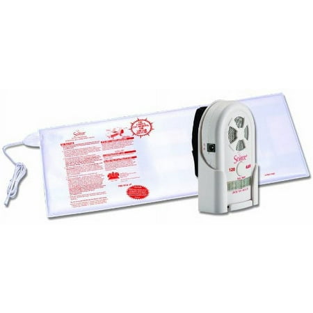 Secure PADS-11 Long Term Bed Exit Alarm Set For Falls Management And Wandering Prevention - Includes Patient Alarm Monitor With Holder, 12"x30" Antimicrobial Bed Sensor Pad - Tamper Resistant Monitor