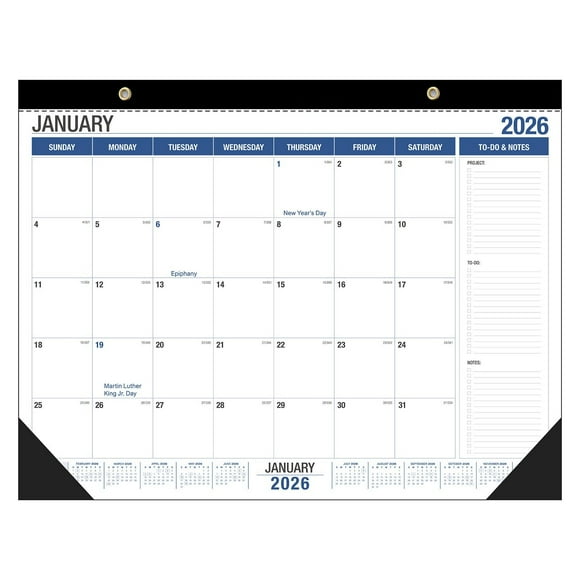 Calendrier Mural 2026 Calendrier de Planification 2027 Calendrier Annuel en Papier Épais avec Plusieurs Jours Fériés pour l'Organisation de la Maison et du Bureau