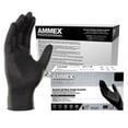 thumbnail image 1 of Guantes de examen desechables AMMEX, de nitrilo negro, 3 mil, caja 1000, 1 of 9