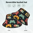 thumbnail image 5 of Daiia Retro Video Game Pattern Bucket Hat - Trendy Cotton Sun Hat for Beach, Golf, Fishing - Fun Outdoor Vacation Boonie for Men and Women, 5 of 9