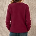 thumbnail image 5 of Dresfit Women's Cardigan Sweaters Crew Neck Chunky Knit Blouses Sweater Button Down Long Sleeve Casual Tops Fall Winter Knitted Fleece Coats M, 5 of 9