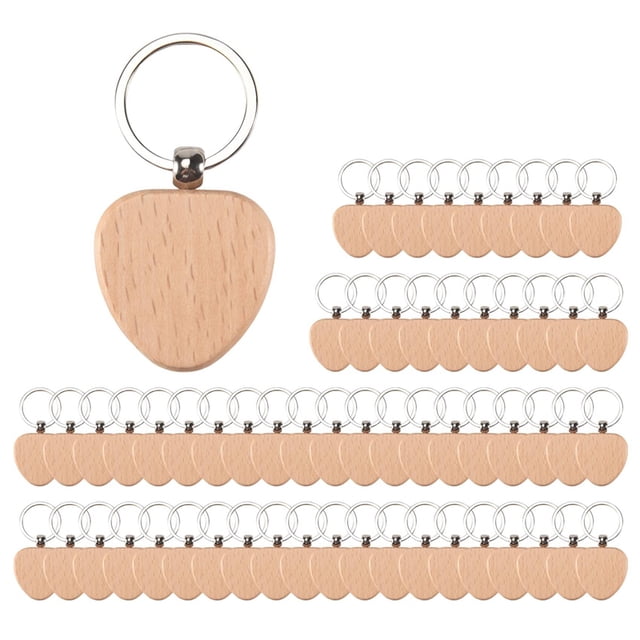 60 Piezas CorazóN en de Madera de PromocióN DIY Colgante Etiquetas Regalos Promocionales