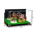 thumbnail image 2 of Versatile Acrylic Display Case - Medium Rectangle Box with Mirror, Pink Risers, Wall Mount and Turf Base 15" x 8" x 9" (V11), 2 of 2