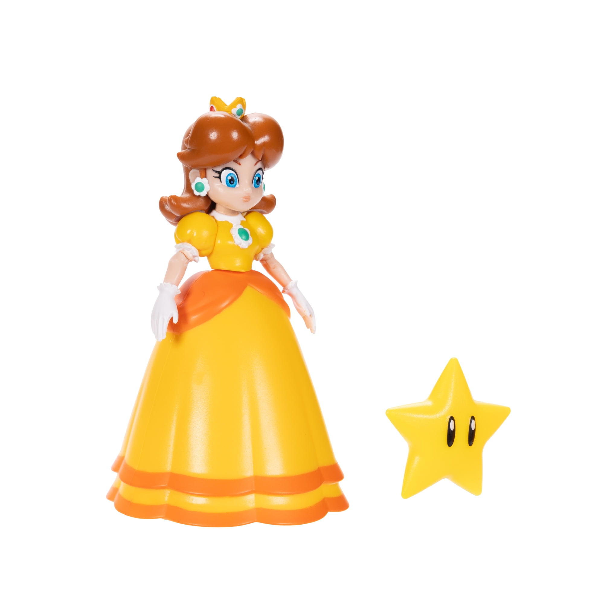 World of Nintendo Super Mario Daisy 4 inch Articulated Action Figure with Super Star Accessory