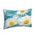 thumbnail image 2 of Daiia Daisy Flowers Bedding Waterproof Pillow Protector Zippered Queen – Bed Bug Proof Pillow Encasement-14"x20", 2 of 9