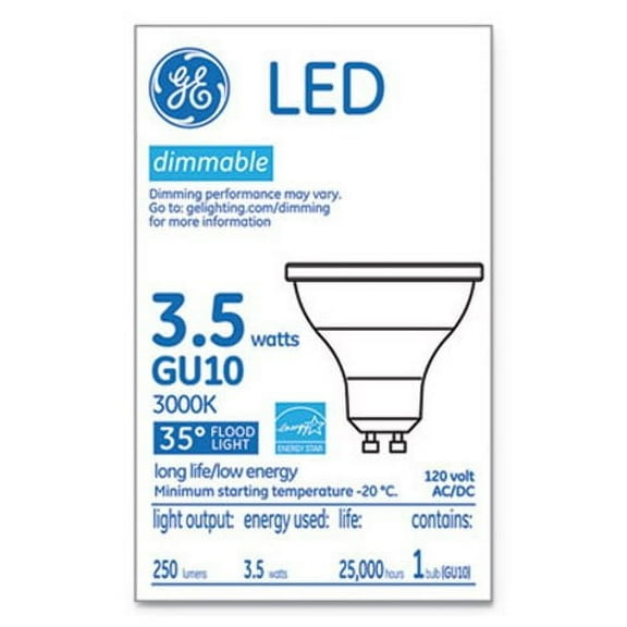 GE LED MR16 GU10 Dimmable Warm White Flood Light 3000K 3.7 W 37114