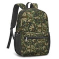 thumbnail image 3 of 17 Inch Lightweight Backpack,PVC Waterproof Oxford Fabric, Ergonomically Designed, with Large Capacity, Camouflage Print, 3 of 5