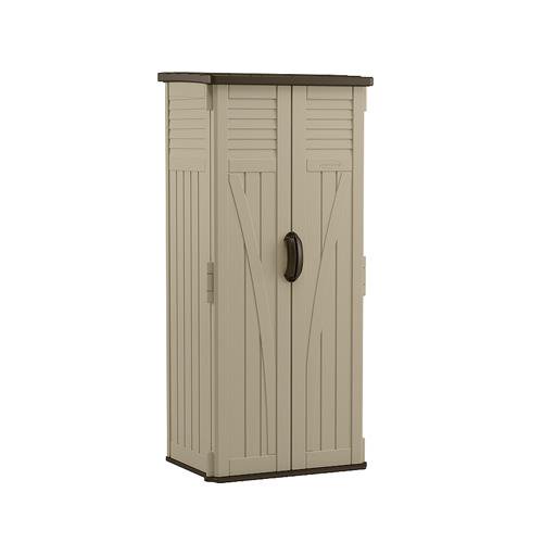 bms2000 storage shed, vertical, double-wall resin, 22-cu