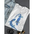 thumbnail image 3 of Cool Watercolor Blue Lizards T-Shirt Women -Image by Shutterstock, Female x-Large, 3 of 4