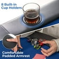 thumbnail image 5 of Costway 8 Players Poker Table with 8 Cup Holders & Comfy Armrests Smooth Felt Surface, 5 of 10