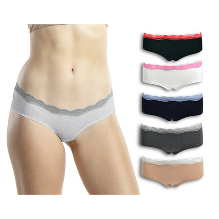 Emprella Women's Underwear Hipster Panties - 5 Pack Colors and Patterns May (Best Undies After C Section)