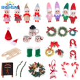thumbnail image 2 of Casa de muñecas en miniatura, Serie de Navidad, árbol de Navidad, trineo, elfo, Micro paisaje, Papá Noel, muñecos de nieve, decoración, accesorios artesanales, 2 of 4