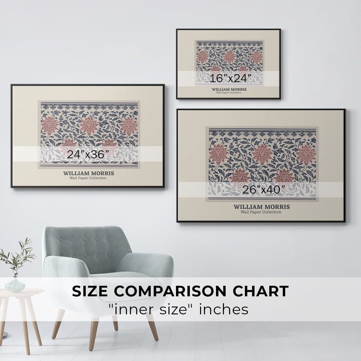 Vintage Abstract Print-XLIV Framed in Black Wood Gallery Wrapped Canvas 27 in. x 41 in.