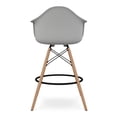 thumbnail image 5 of Aron Living Pyramid 28" Plastic Counter Stools with Arms in Gray (Set of 4), 5 of 6