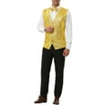 thumbnail image 2 of NOMADIC NOOK Men's Sparkle Sequin Sleeveless Waistcoat Set with Bow Tie 2 Packs, 2 of 6