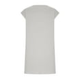 thumbnail image 5 of VSSSJ Women's Summer Dresses Round Neck Cap Sleeve Casual Beach Vacation Short Dress Loose Solid Color Sleeveless Cotton Linen Mini Dress, 5 of 7