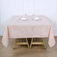 thumbnail image 5 of Efavormart 72"x72" Linen Square Overlay Slubby Textured Wrinkle Resistant Table Overlay - Blush Rose Gold Tablecloths Covers Linens for Banquet Events Wedding Party Events, 5 of 11