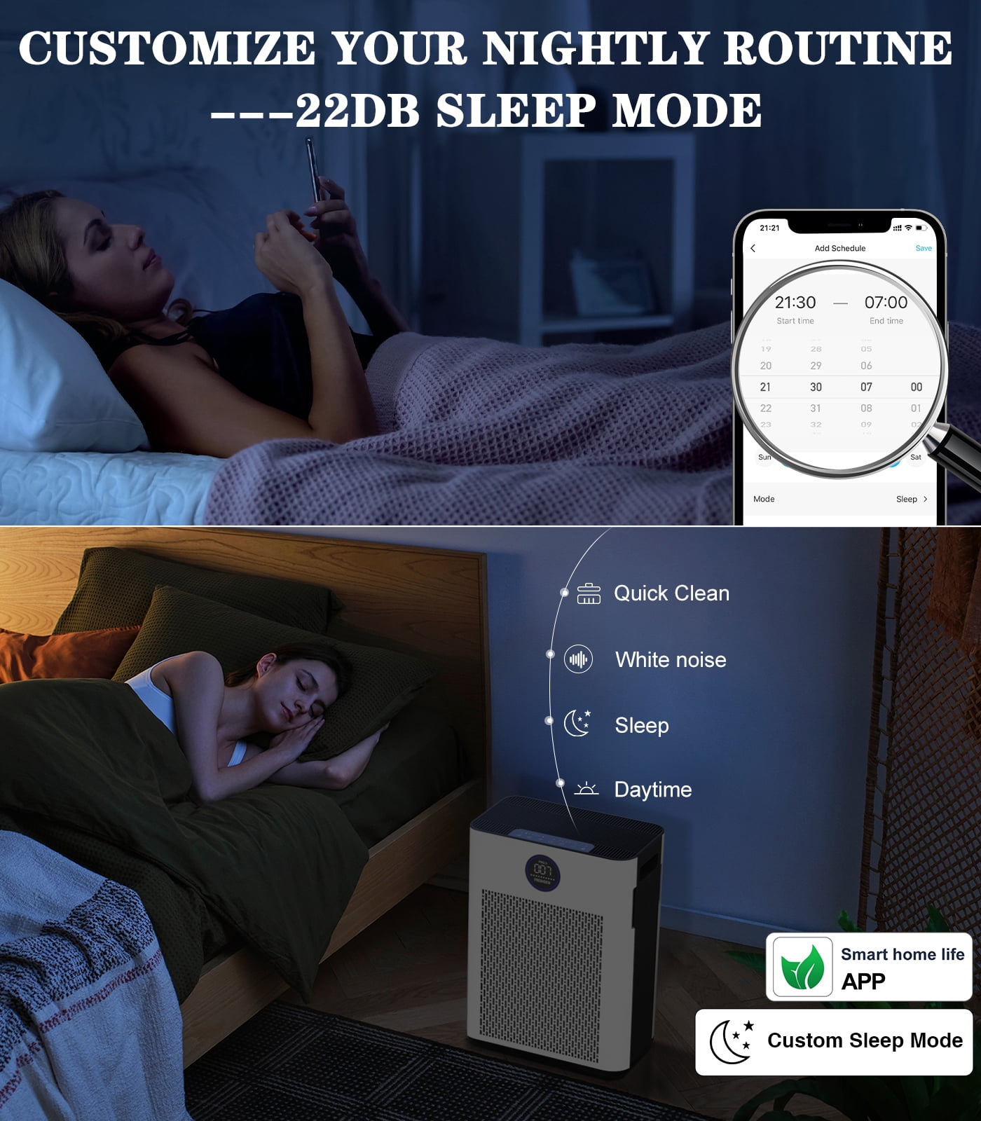 Air Purifier, FRESHDEW Air Purifiers for Home with H14 HEPA and Activated Carbon Filter, Removes 99.99% of Dust,Odors,Smoke,and Pet Hair Covers up to 2300 Sq.Ft, Quiet and Energy Efficient